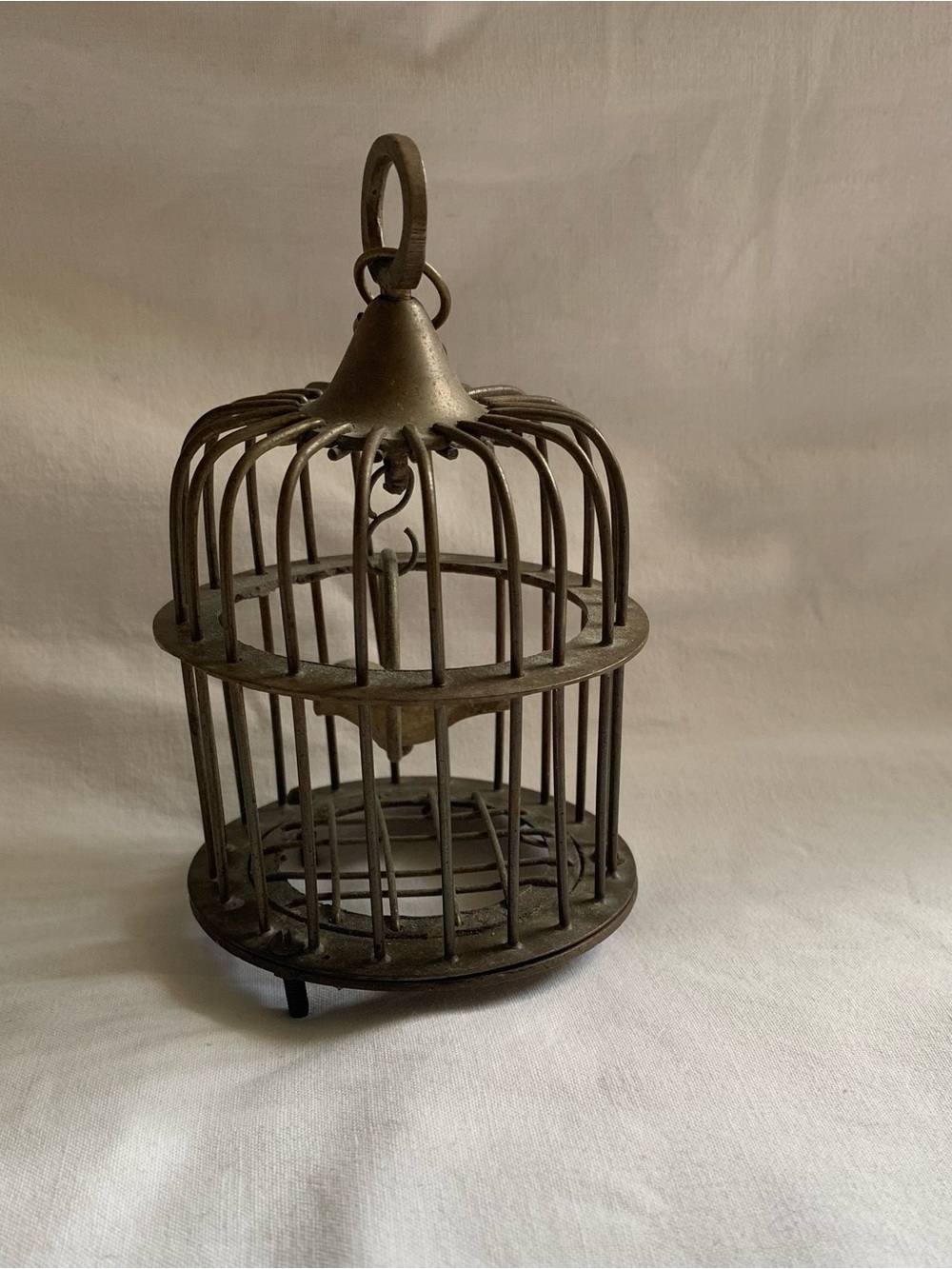 Vintage Miniature Brass Bird Cage - Picture 3 of 8